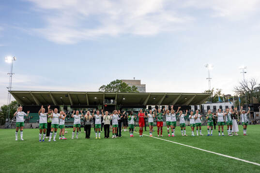 Hammarbys spelare jublar