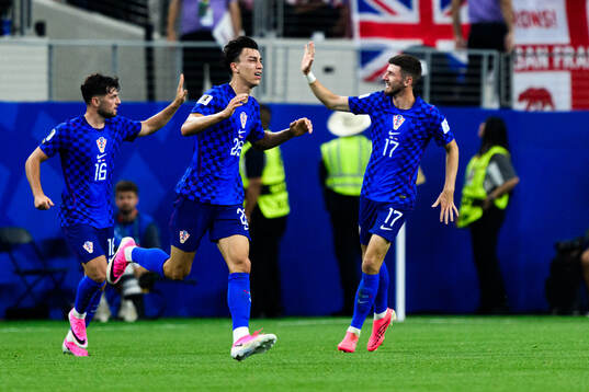 Martin Baturina, Petar Musa and Petar Sucic of Croatia