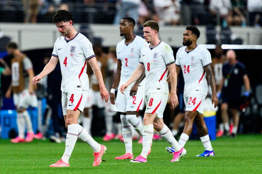 Declan Rice, Ezri Konsa, Elliot Anderson and Reece James of