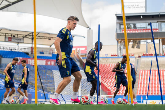 Viktor Gyökeres of the Swedish national football team at a