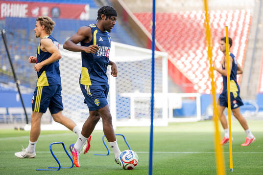 Anthony Elanga of the Swedish national football team at a