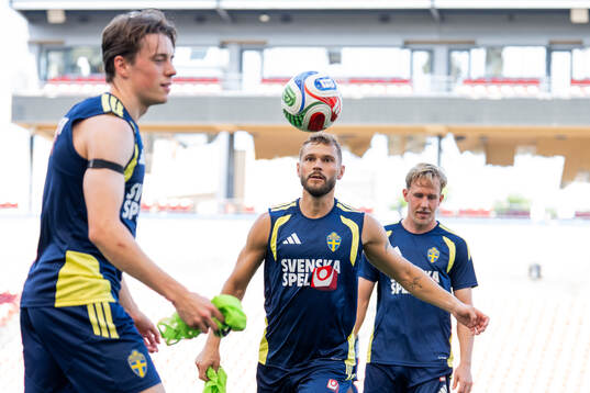 Jesper Karlström of the Swedish national football team at