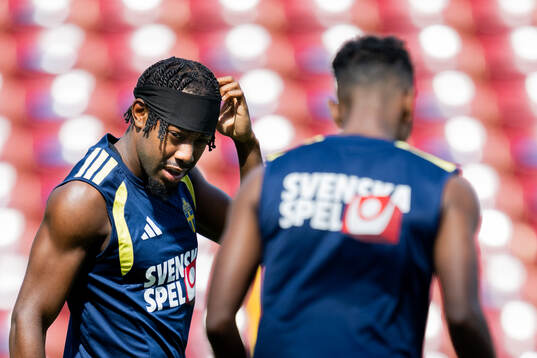 Anthony Elanga of the Swedish national football team at a