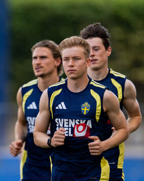 Daniel Svensson of the Swedish national football team at a
