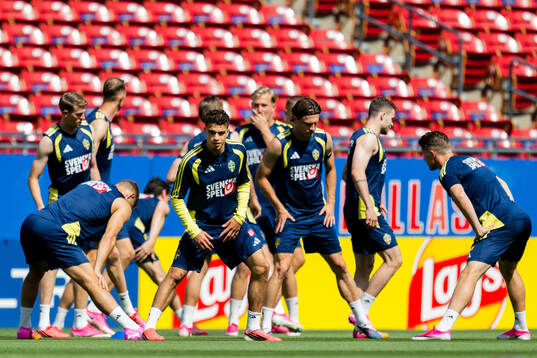 Yasin Ayari of the Swedish national football team at a