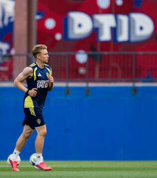 Daniel Svensson of the Swedish national football team at a