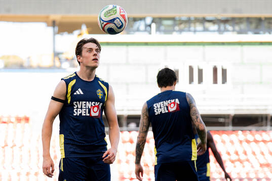 Elliot Stroud of the Swedish national football team at a