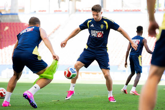 Viktor Gyökeres of the Swedish national football team at a