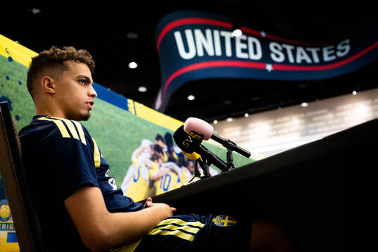 Yasin Ayari of the Swedish men's national football team