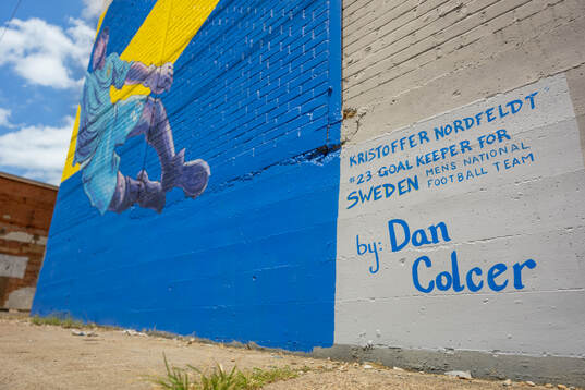 Goalkeeper Kristoffer Nordfeldt of the Swedish men's