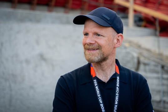 FIFA Secretary General Mattias Grafström at a training