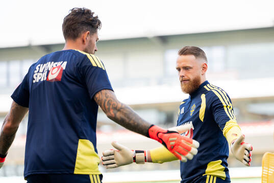 Goalkeeper Kristoffer Nordfeldt and goalkeeper Viktor