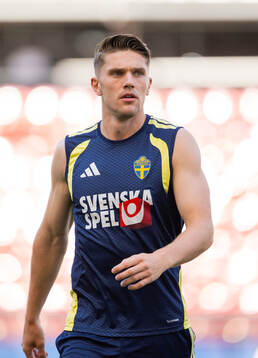 Viktor Gyökeres of the Swedish national football team at a