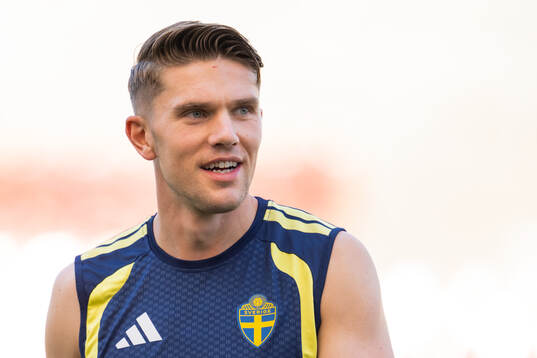 Viktor Gyökeres of the Swedish national football team at a