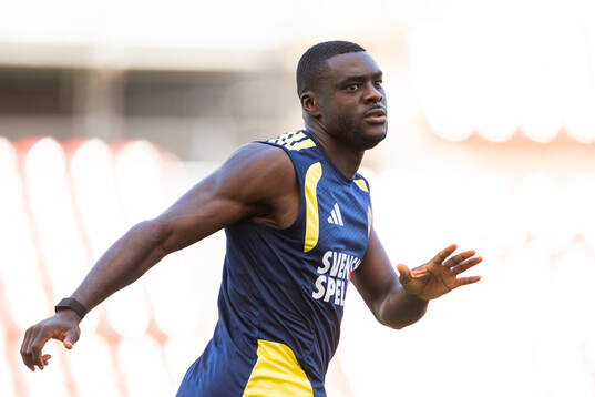 Ken Sema of the Swedish national football team at a