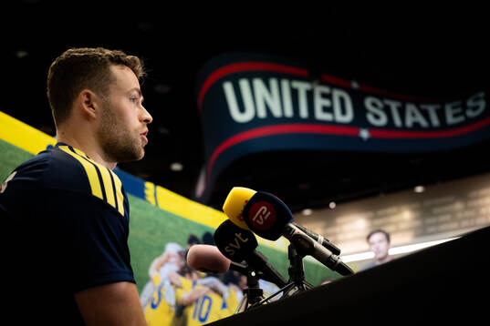 Gabriel Gudmundsson of the Swedish men's national football