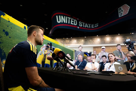 Gabriel Gudmundsson of the Swedish men's national football
