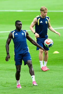 Ken Sema of the Swedish national football team at a