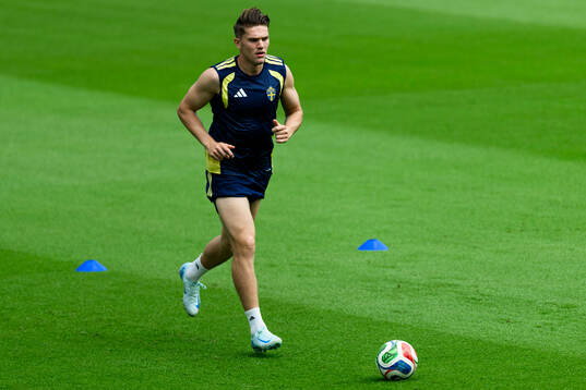 Viktor Gyökeres of the Swedish national football team at a