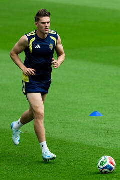 Viktor Gyökeres of the Swedish national football team at a