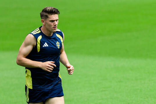 Viktor Gyökeres of the Swedish national football team at a