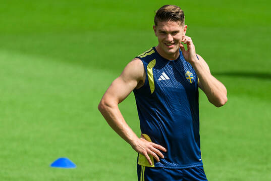 Viktor Gyökeres of the Swedish national football team at a