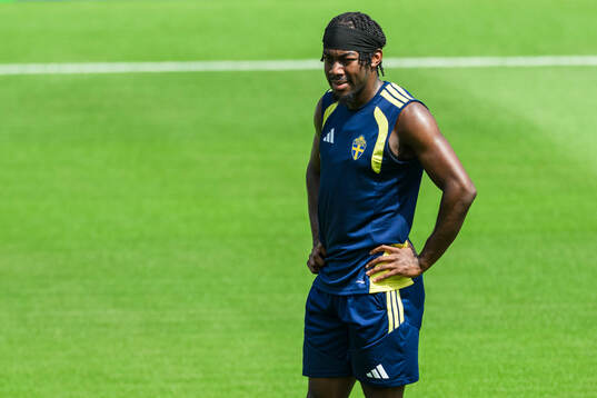Anthony Elanga of the Swedish national football team at a