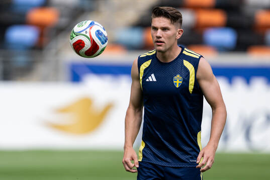 Viktor Gyökeres of the Swedish national football team at a