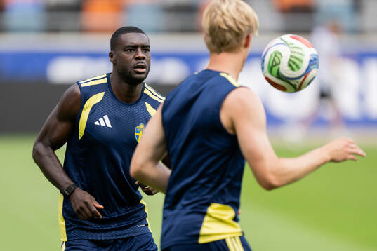 Ken Sema of the Swedish national football team at a