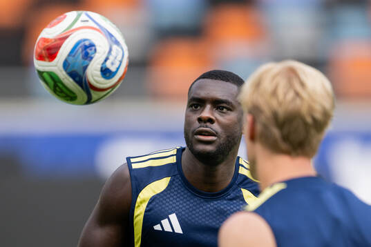 Ken Sema of the Swedish national football team at a