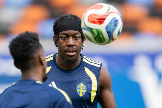 Anthony Elanga of the Swedish national football team at a