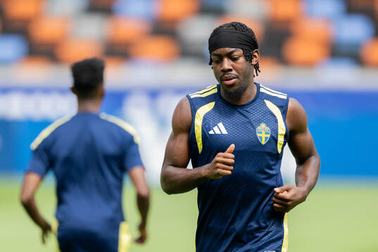 Anthony Elanga of the Swedish national football team at a