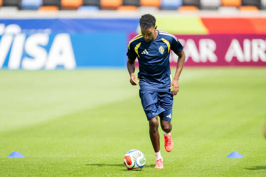 Taha Ali of the Swedish national football team at a