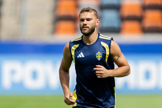 Jesper Karlström of the Swedish national football team at