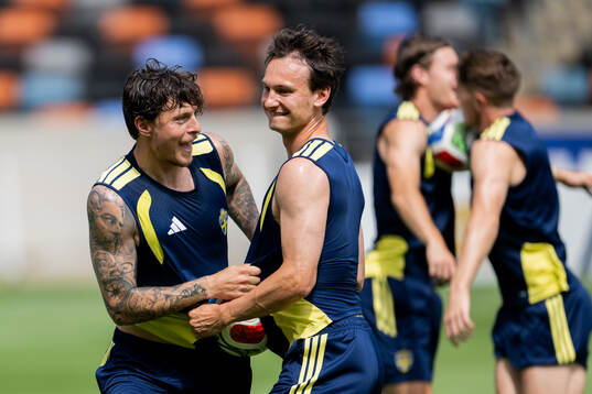 Victor Nilsson Lindelöf and Hjalmar Ekdal of the Swedish