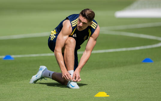 Viktor Gyökeres of the Swedish national football team at a