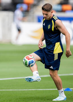Viktor Gyökeres of the Swedish national football team at a