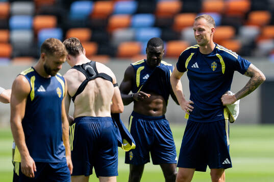 Gustaf Nilsson of the Swedish national football team at a