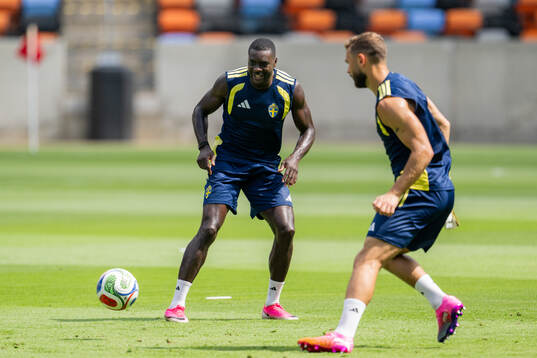 Ken Sema of the Swedish national football team at a