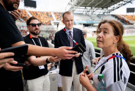 Petra Thorén, press officer of the Swedish national