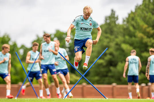 Morten Thorsby of the Norwegian national football team at a