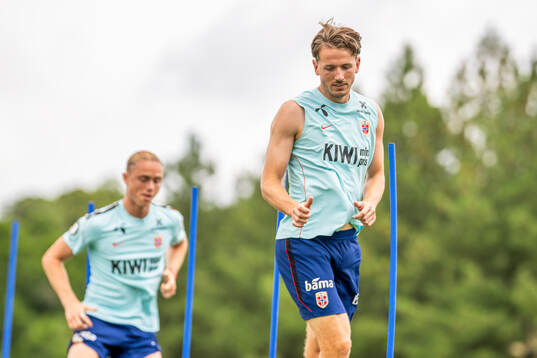 Sander Berge of the Norwegian national football team at a