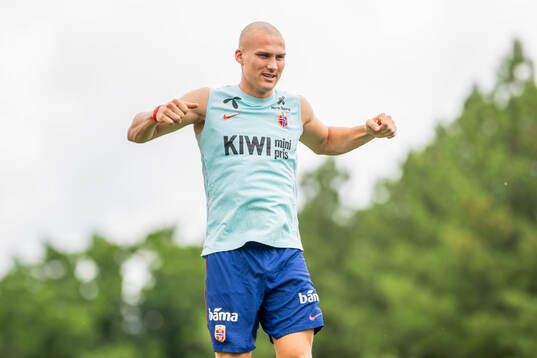 Leo Østigård of the Norwegian national football team at a