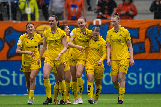 Lise Højsted Dissing of Bodø/Glimt celebrates