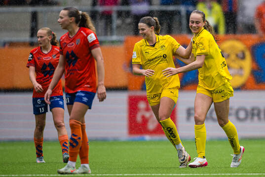 Lise Højsted Dissing of Bodø/Glimt celebrates