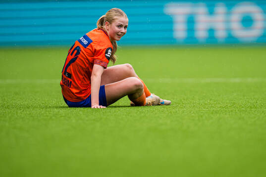 Emilie Strand Blindheim of Aalesund with an injury