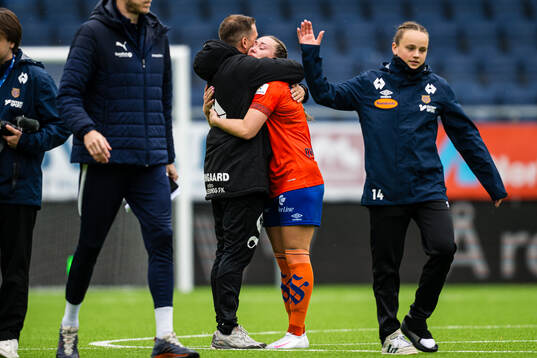 Sports director Ruben Aalberg and Katarina Dybvik Sunde of