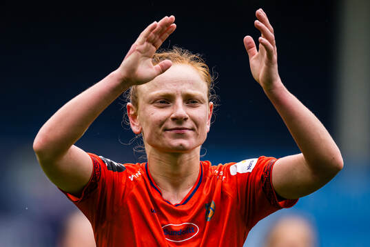 Laura Gashi of Aalesund celebrates