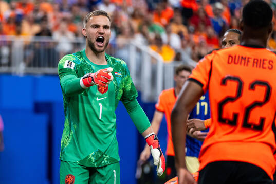 Goalkeeper Bart Verbruggen of Netherlands