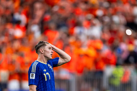 Viktor Gyökeres of Sweden looks dejected